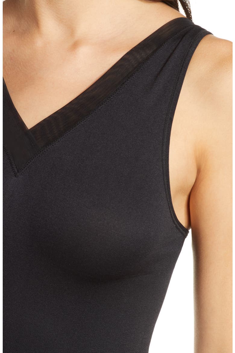 Stevie Seamless Shaping Thong Bodysuit, Alternate, color, BLACK