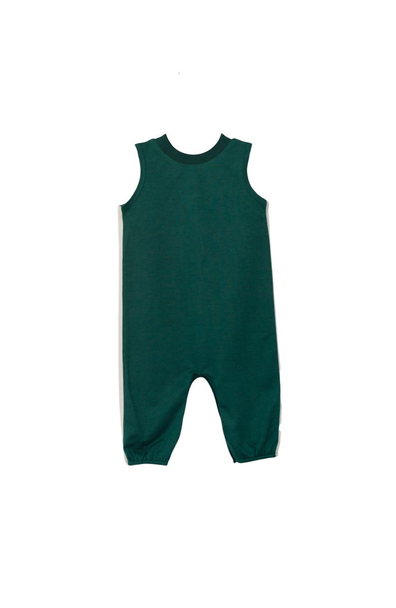 Beckett and Bear Finn Sleeveless Baby Romper, Main, color, Green
