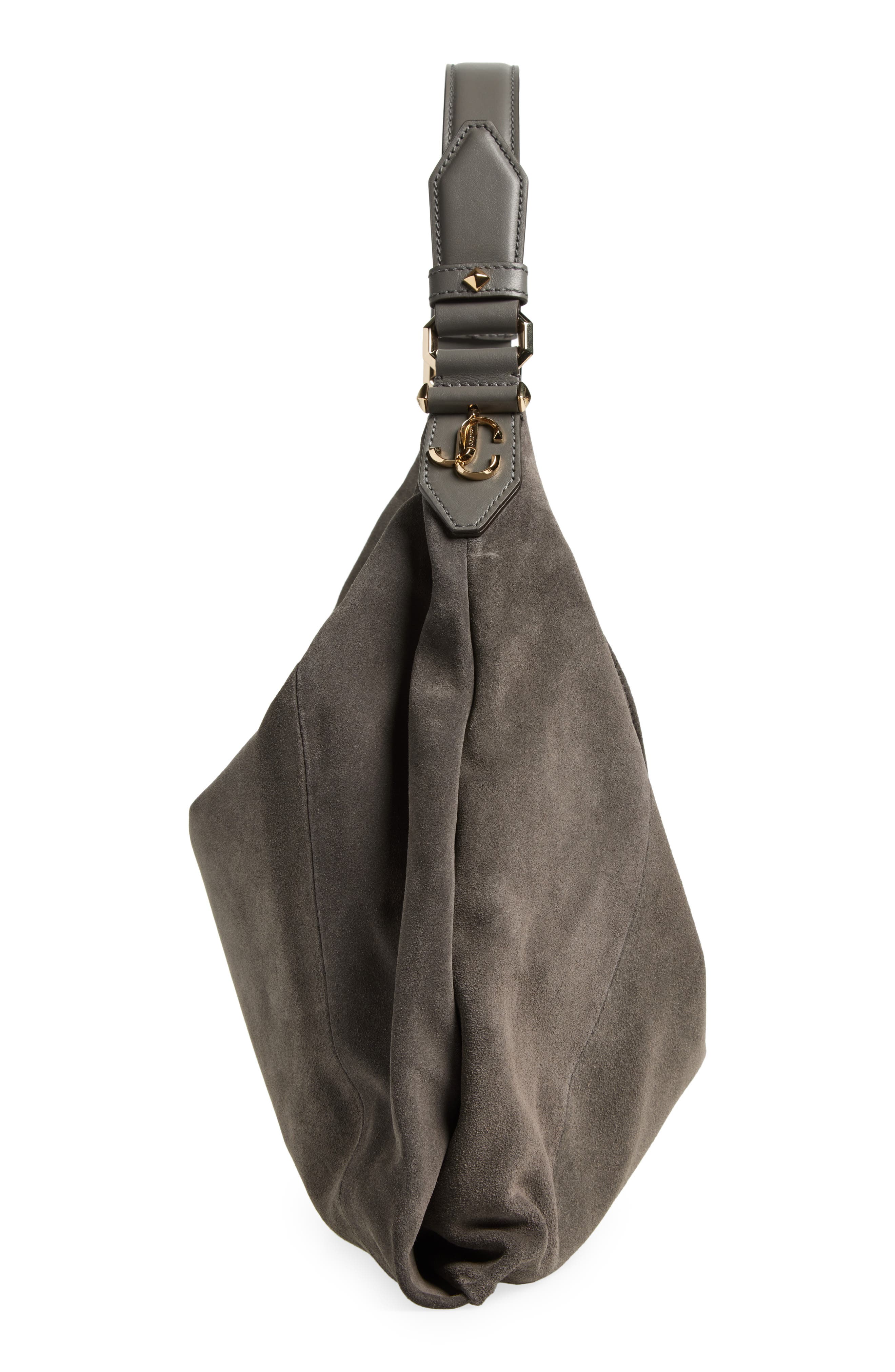 Jimmy Choo Ana Suede Hobo Bag, Alternate, color, 