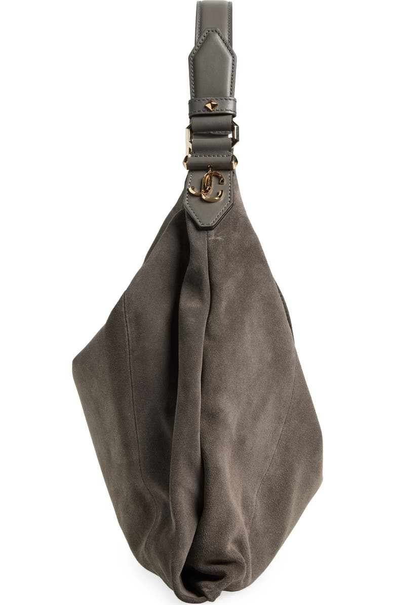 Jimmy Choo Ana Suede Hobo Bag, Alternate, color,