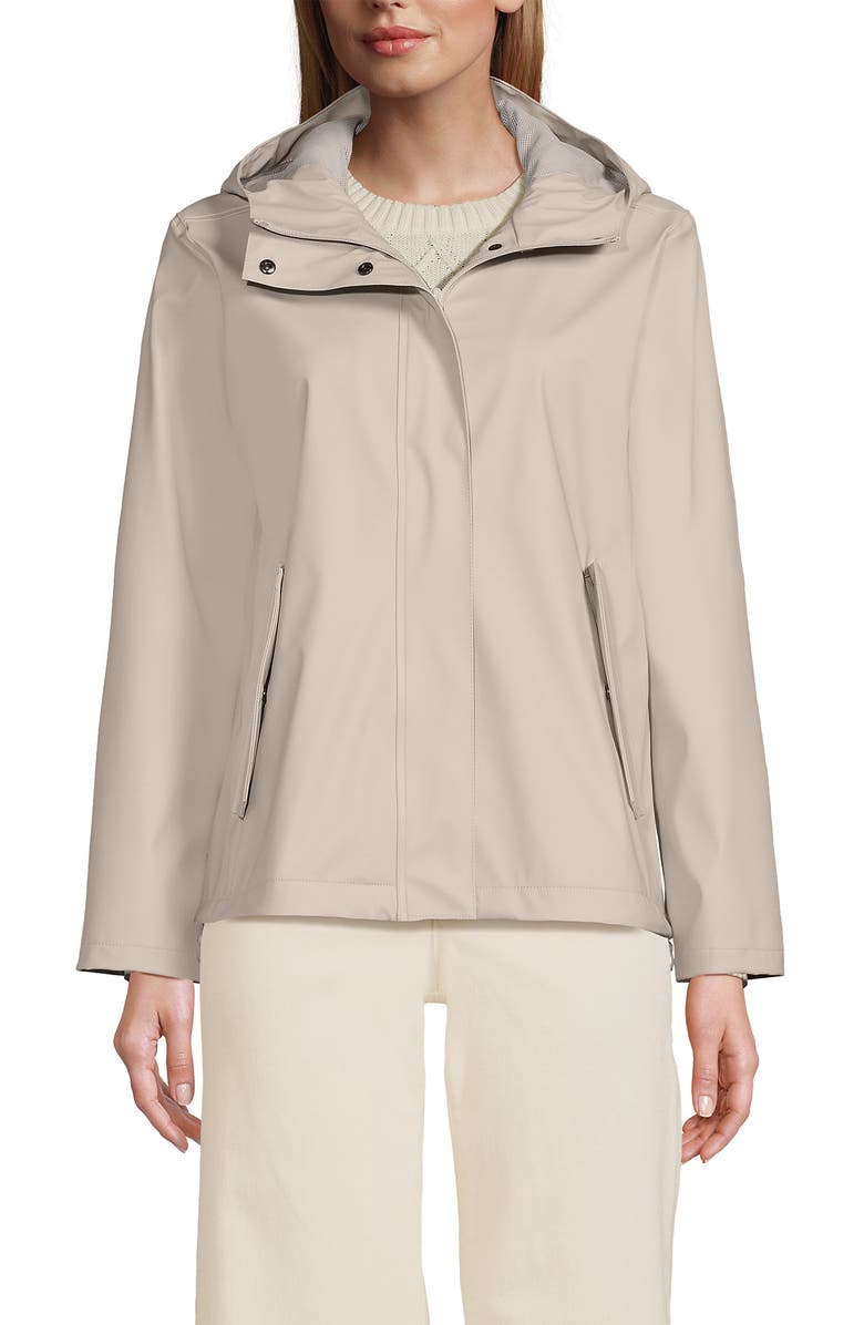 Lands' End Squall Waterproof Rain Slicker Jacket, Main, color, Dusk Gray