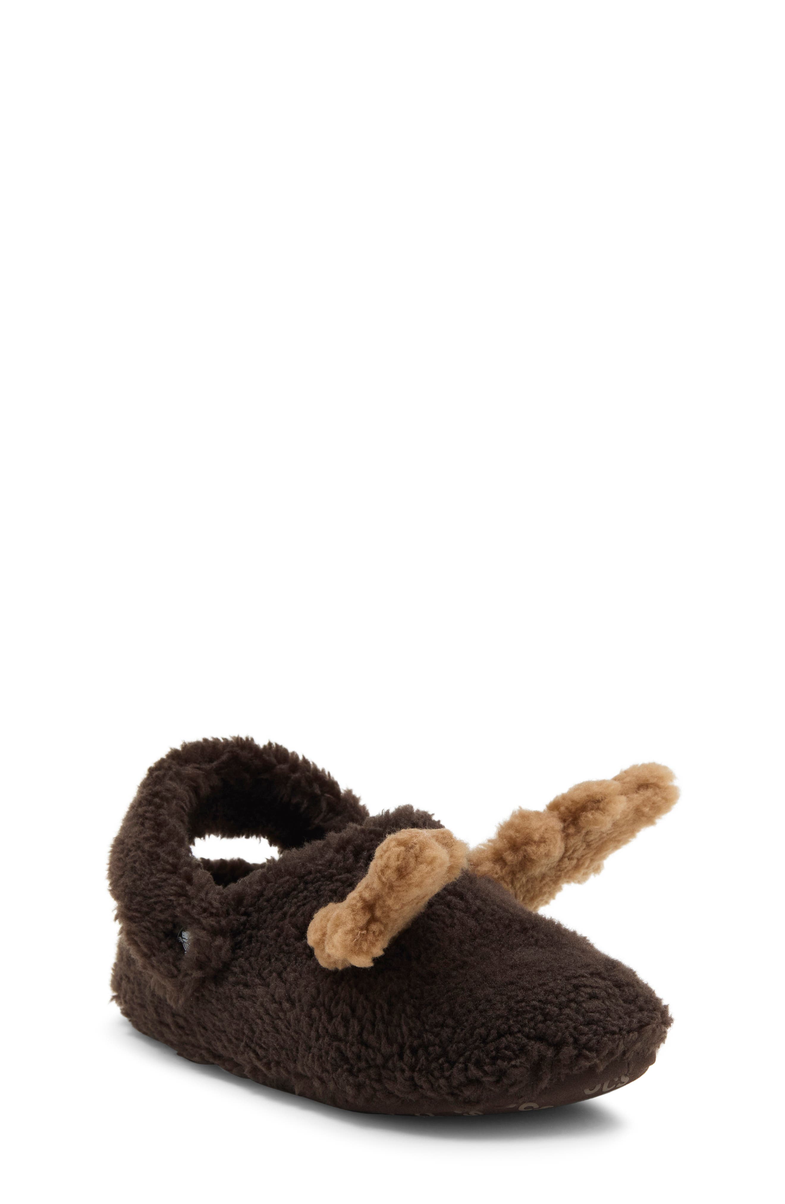 Kids' Classic Cozzzy Reindeer Slipper, Main, color, ESPRESSO