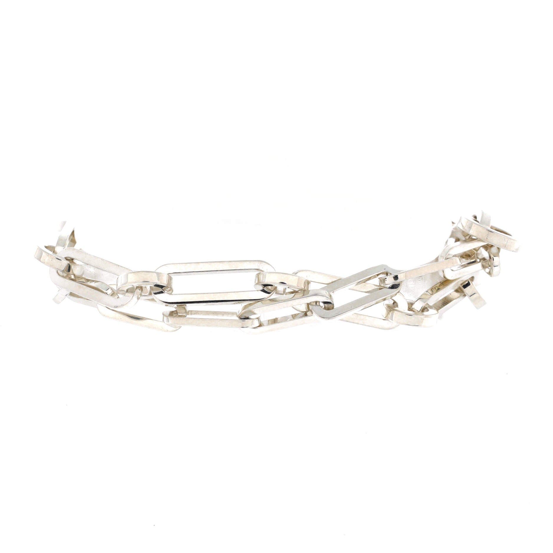 Kelly Double Chaine Bracelet Sterling Silver, Alternate, color, Metallic Silver