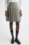 Thom Browne Glen Plaid Pleated Wool Skirt