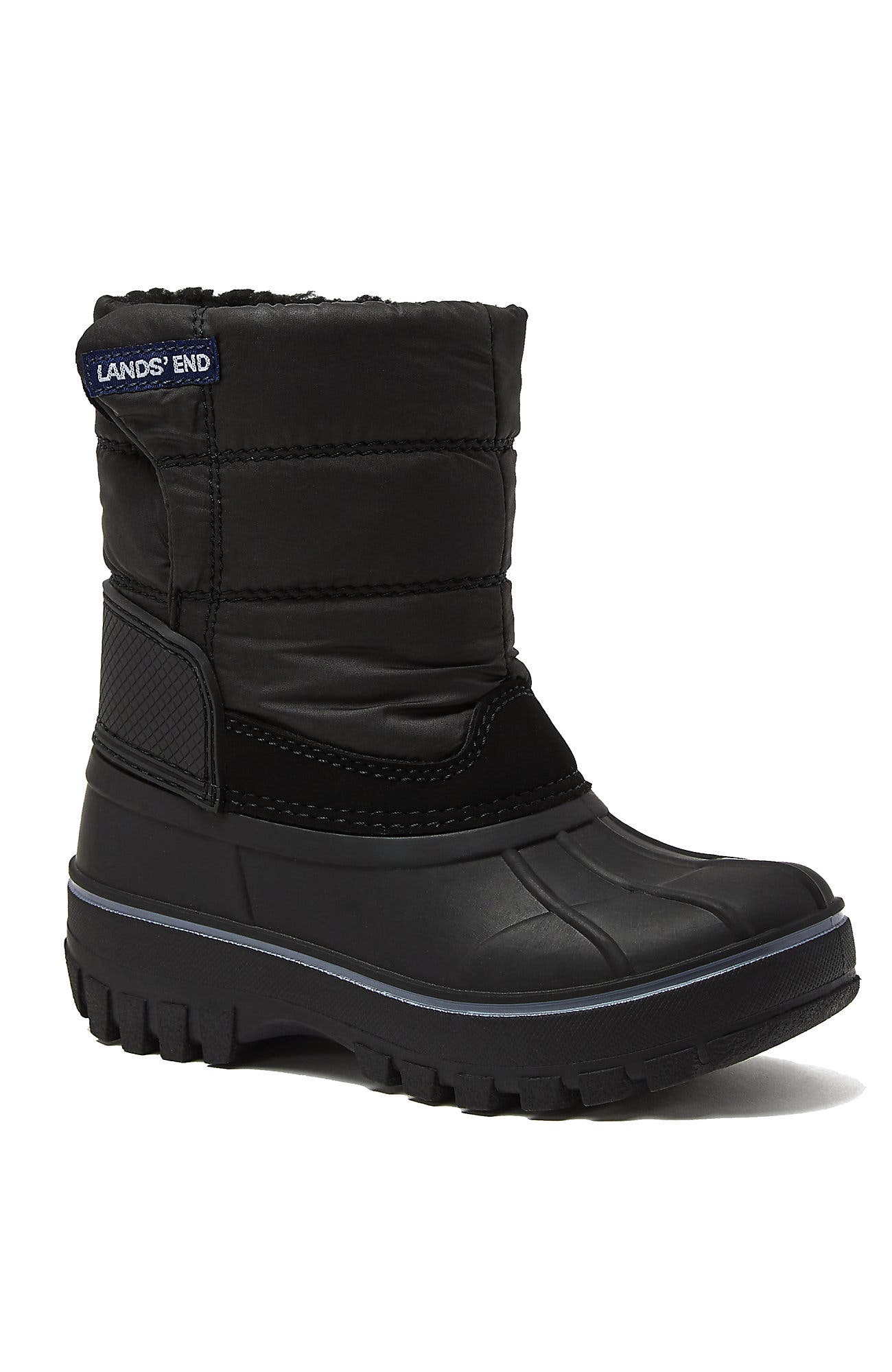 Lands' End Toddlers Frost Insulated Waterproof Snow Boots, Main, color, Black