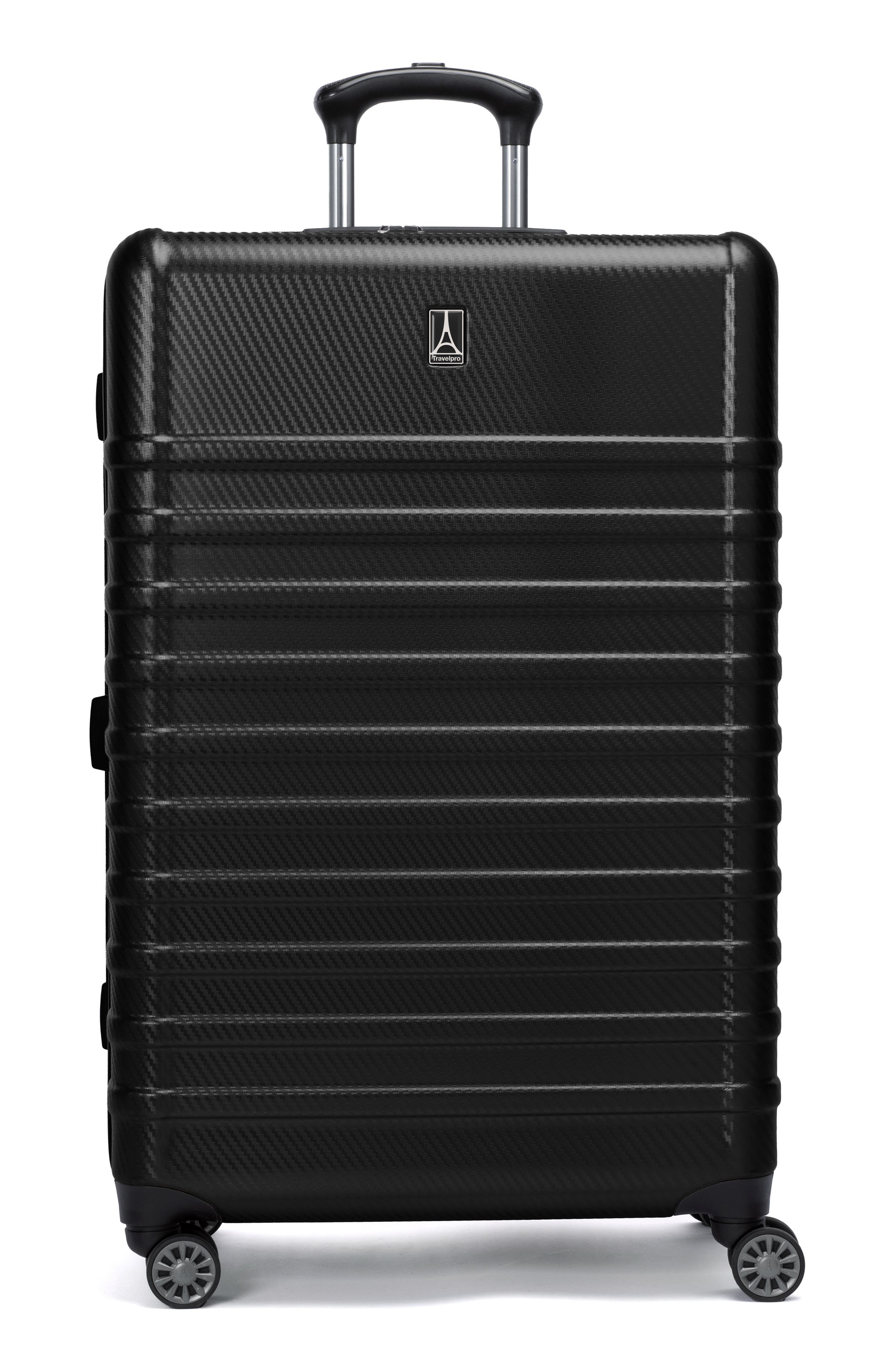 TRAVELPRO Rollmaster<sup>™</sup> Lite 2 28-Inch Expandable Large Checked Hardside Spinner Luggage, Main, color, Black Carbon Fiber