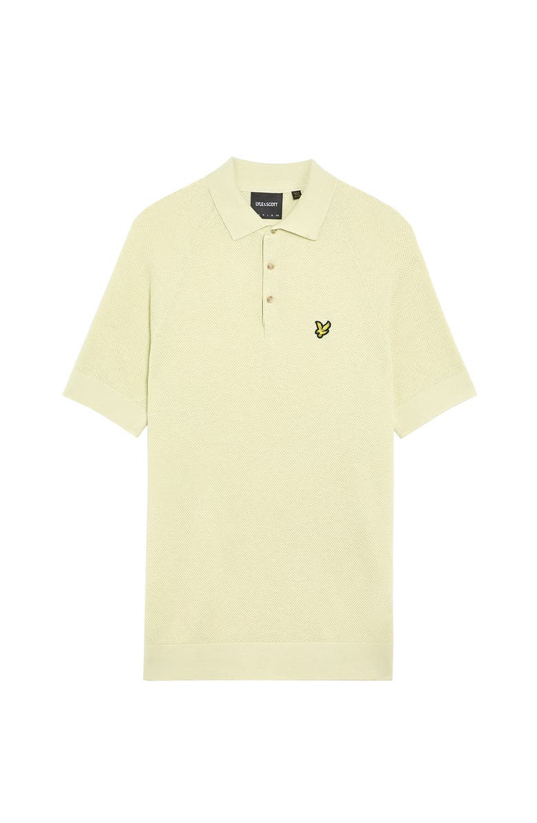 Lyle & Scott Linen Blend Knitted Polo, Alternate, color, Luna