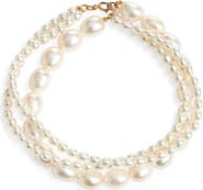 Poppy Finch Baroque Keshi Pearl Layered Necklace
