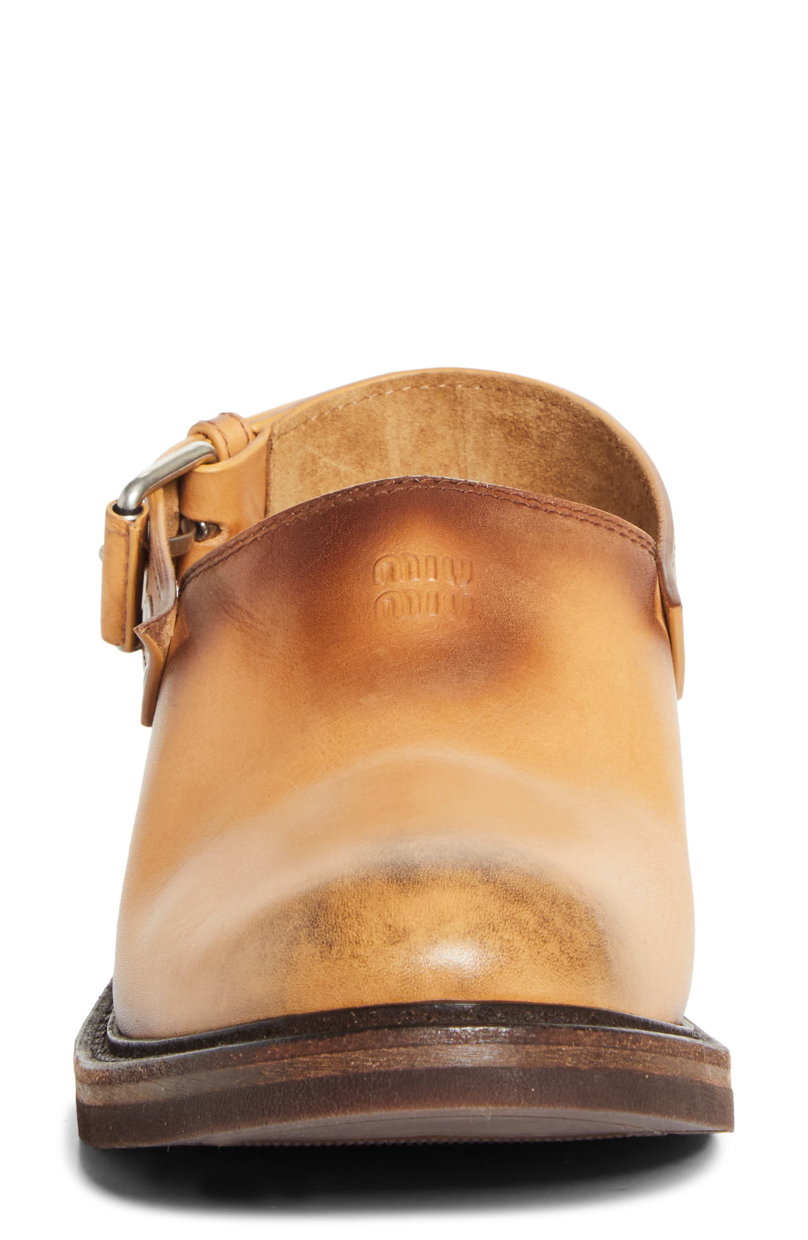 Miu Miu Slingback Clog, Alternate, color, Cuoio