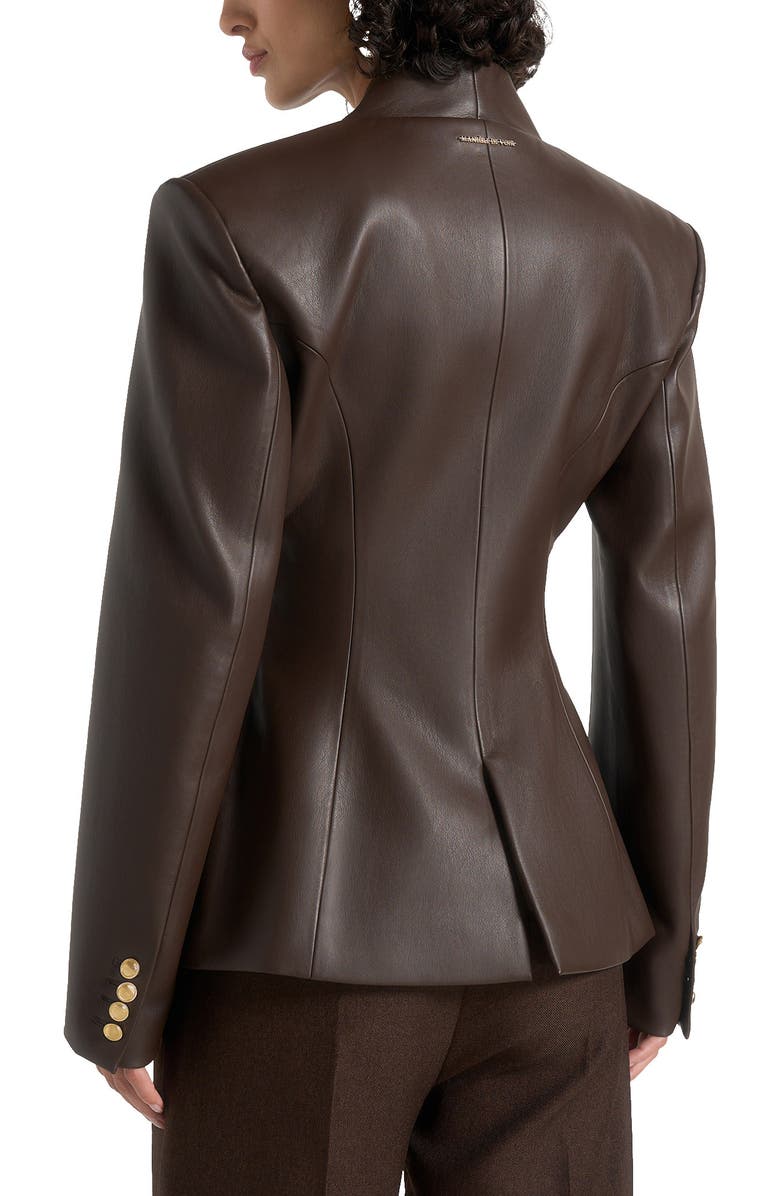 Manière De Voir Ina Leather Cinched Waist Blazer, Alternate, color,