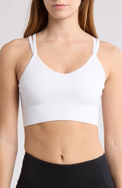 Strappy Racerback Rib Sports Bra