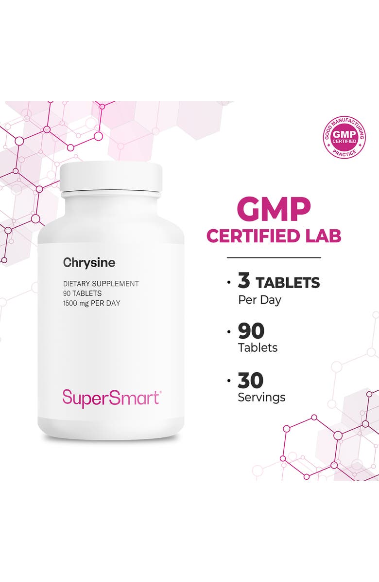 SuperSmart Chrysin Supplement 1500mg, Alternate, color, NO COLOR