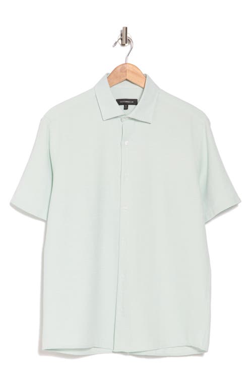 Westzeroone Enigo Short Sleeve Button-up Shirt In Soft Teal