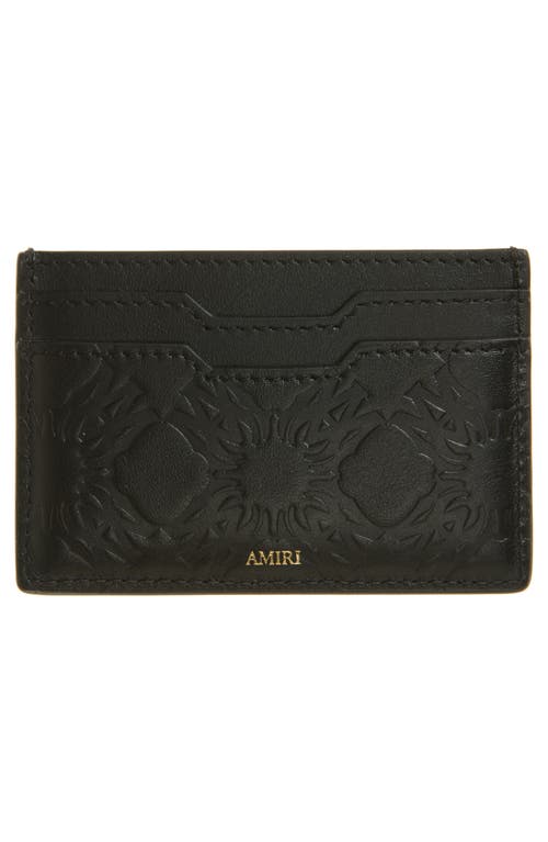 Amiri Ma Quad Leather Card Case In Black
