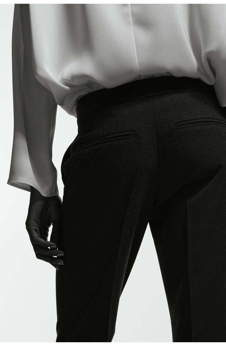 H&M Flared Tailored Trousers, Alternate, color, Charcoal Gray