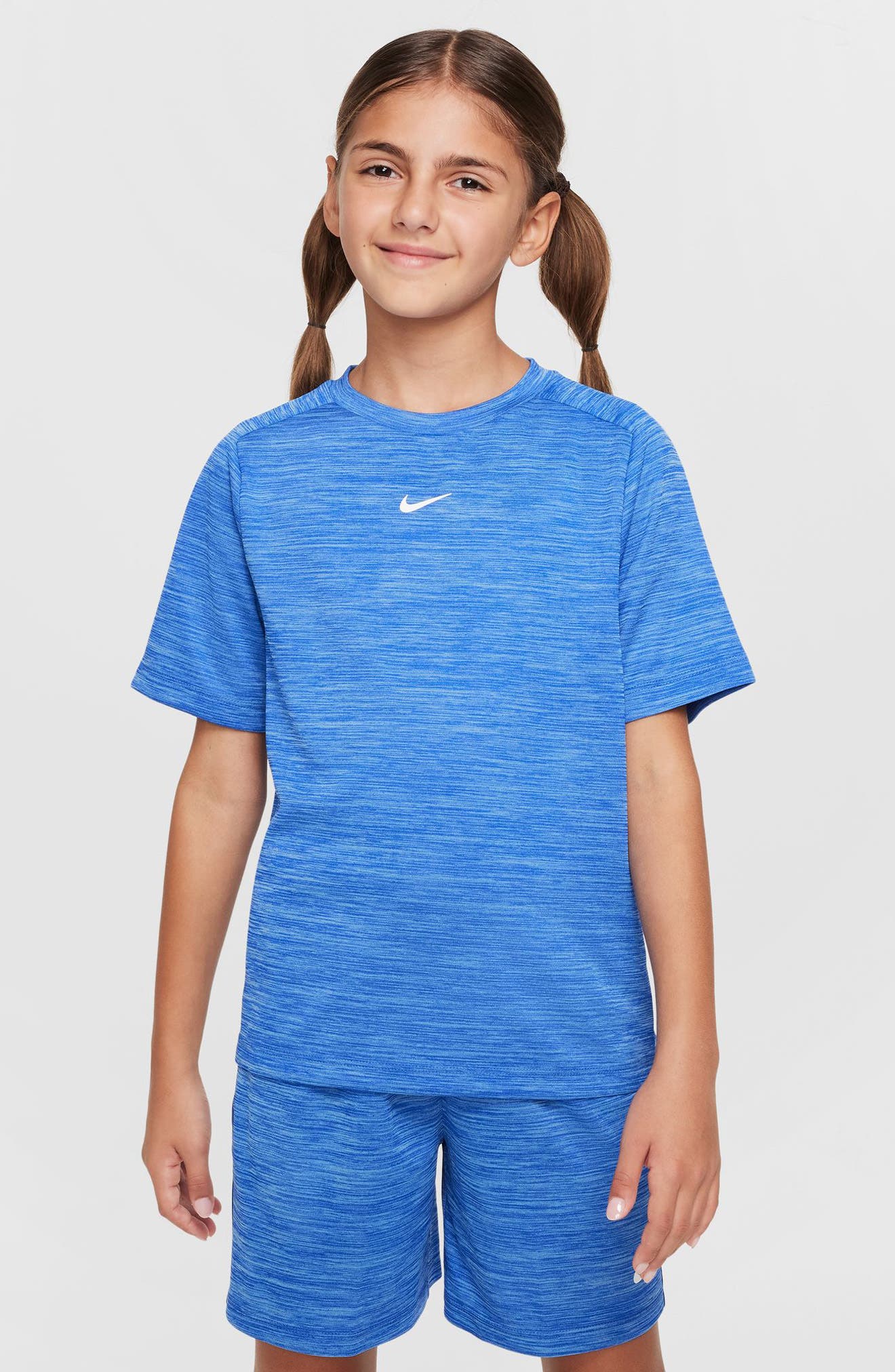 Nike Kids' Heathered Dri-FIT Swoosh Graphic T-Shirt