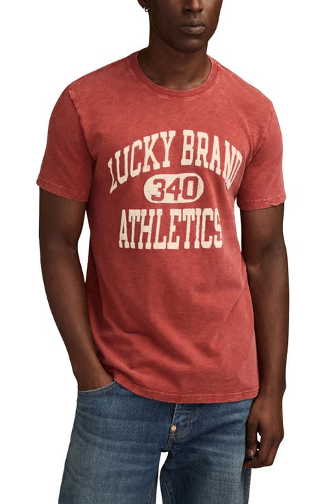 Athletics Flocked Logo Graphic T-Shirt