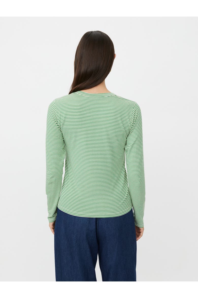 MaDaritha Striped Long Sleeve T-Shirt, Alternate, color, Mint Green