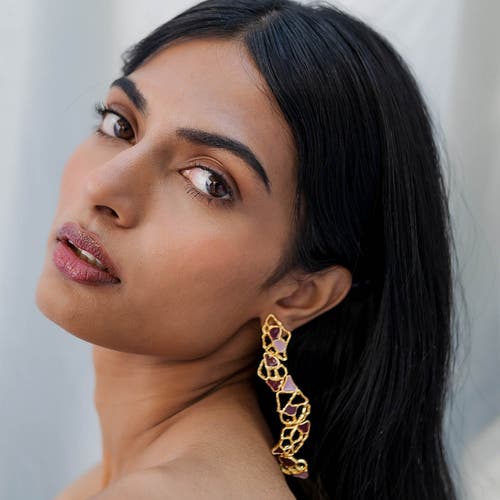 Dhwani Bhansal Gaia Drop Earrings In Gold Plated