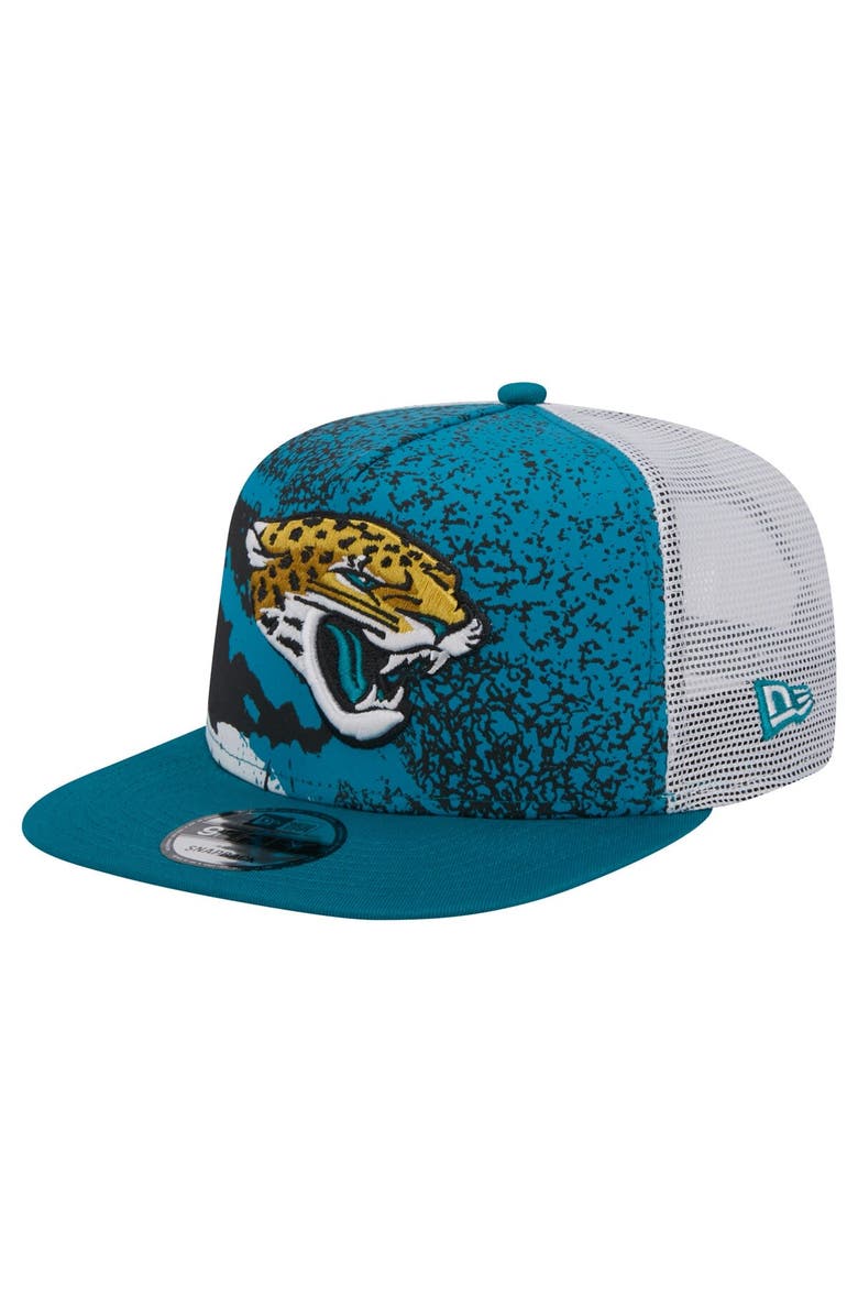 New Era Men's New Era Teal Jacksonville Jaguars Court Sport 9FIFTY Snapback Hat, Main, color, Teal