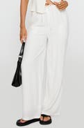 Princess Polly Parklea High Waist Linen Blend Drawstring Pants