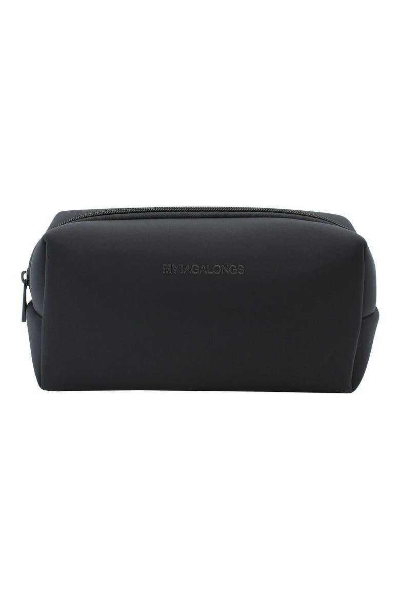 Loaf Cosmetic Bag with Zip Pouch, Main, color, BLACK