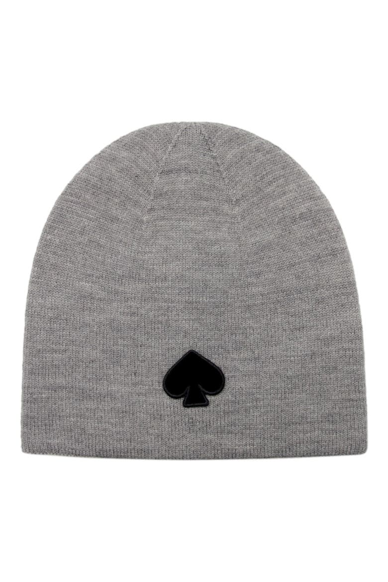 flocked spade beanie, Main, color, HEATHER GRAY