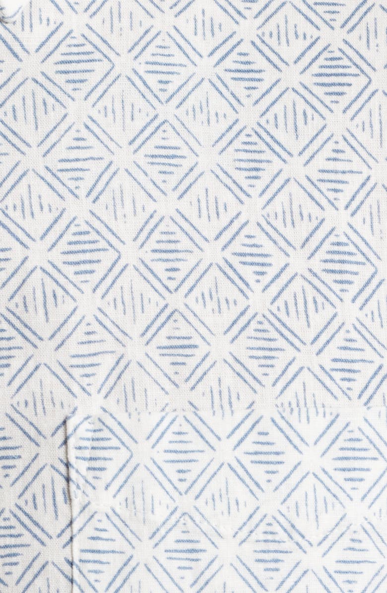 Faherty Breeze Short Sleeve Linen Blend Button-Up Shirt, Alternate, color,