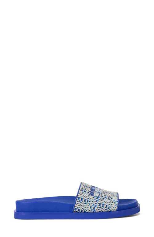 Karl Lagerfeld Paris Hazlet Slide Sandal In Blue Multi