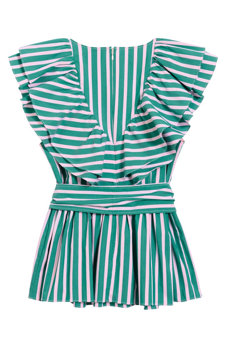 Halogen<sup>®</sup> x Atlantic-Pacific Ruffle Stripe Tie Top, Alternate, color, 