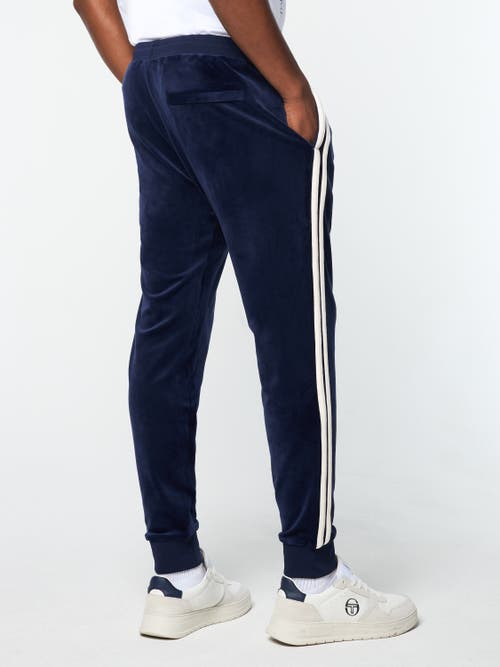 Sergio Tacchini Damarindo Velour Track Pant In Blue