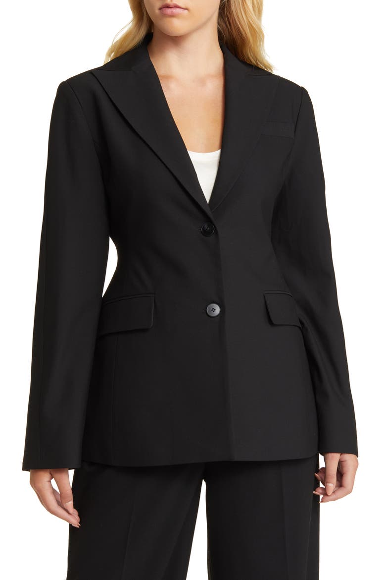Llyod Peak Lapel Blazer, Alternate, color, BLACK
