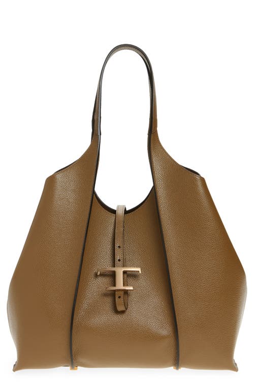 Tod's Tsb Shopping Pend. T Piccola Shoulder Bags Green In Brown