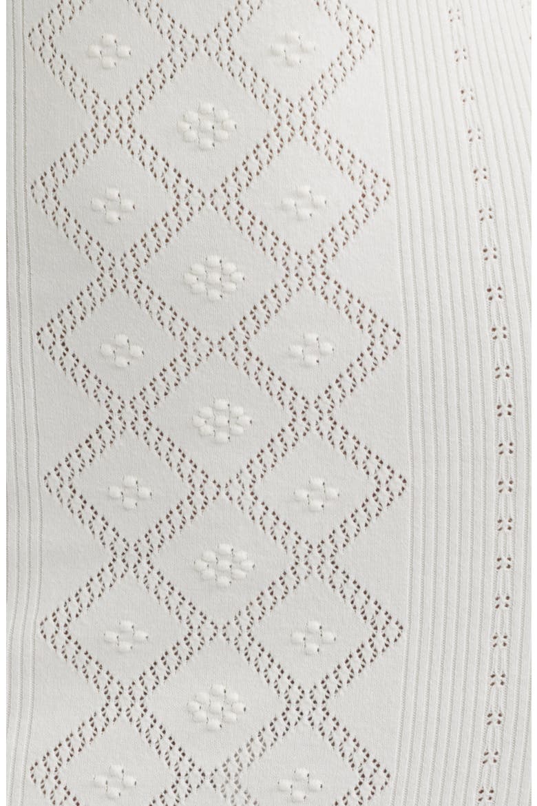 Opalina Sleeveless Mixed Stitch Midi Dress, Alternate, color, OFF WHITE