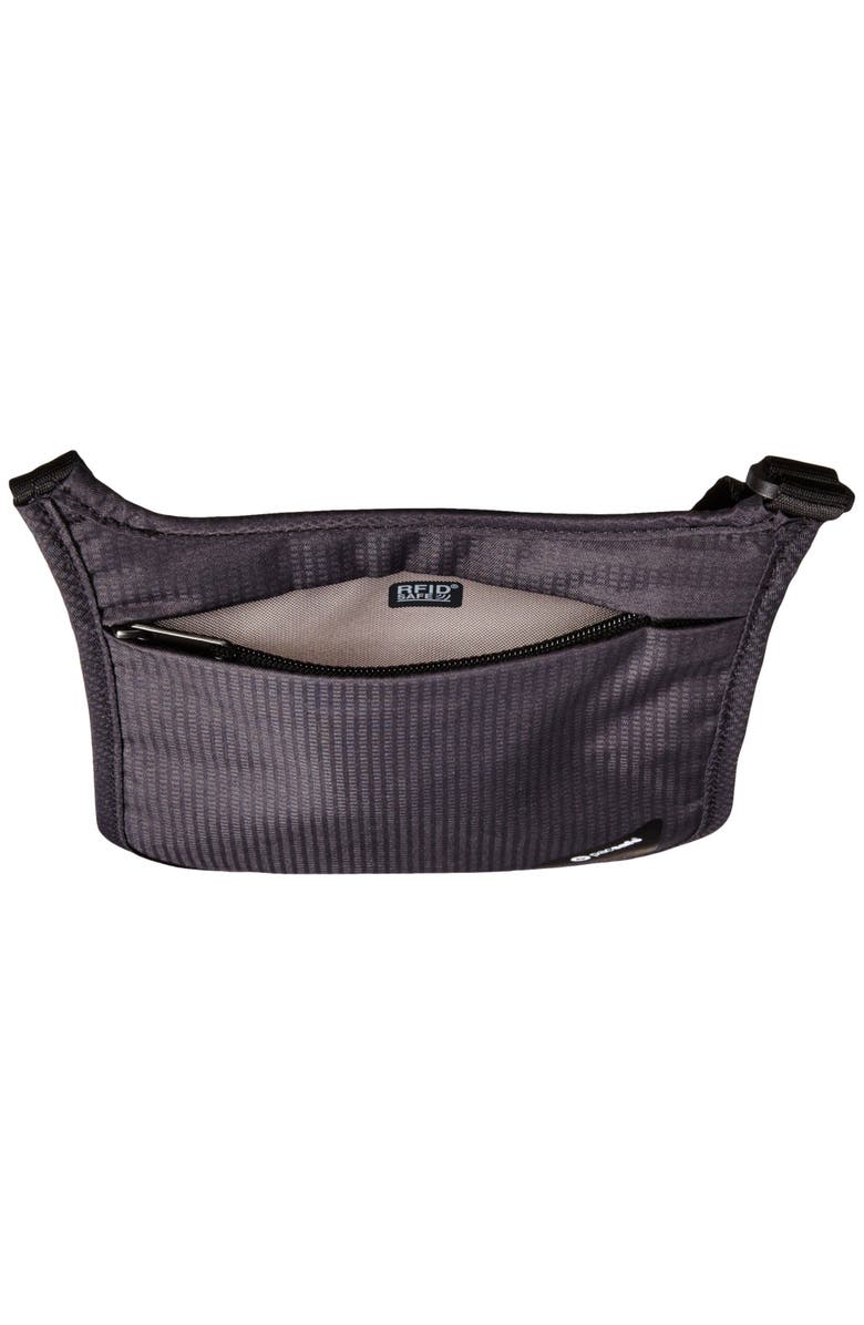 PACSAFE Coversafe V75 RFID Blocking Neck Pouch Neutral Grey, Alternate, color, Black