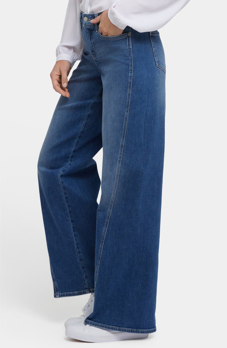 NYDJ Teresa Contoured Seam Wide Leg Jeans, Alternate, color, Romantic Indigo