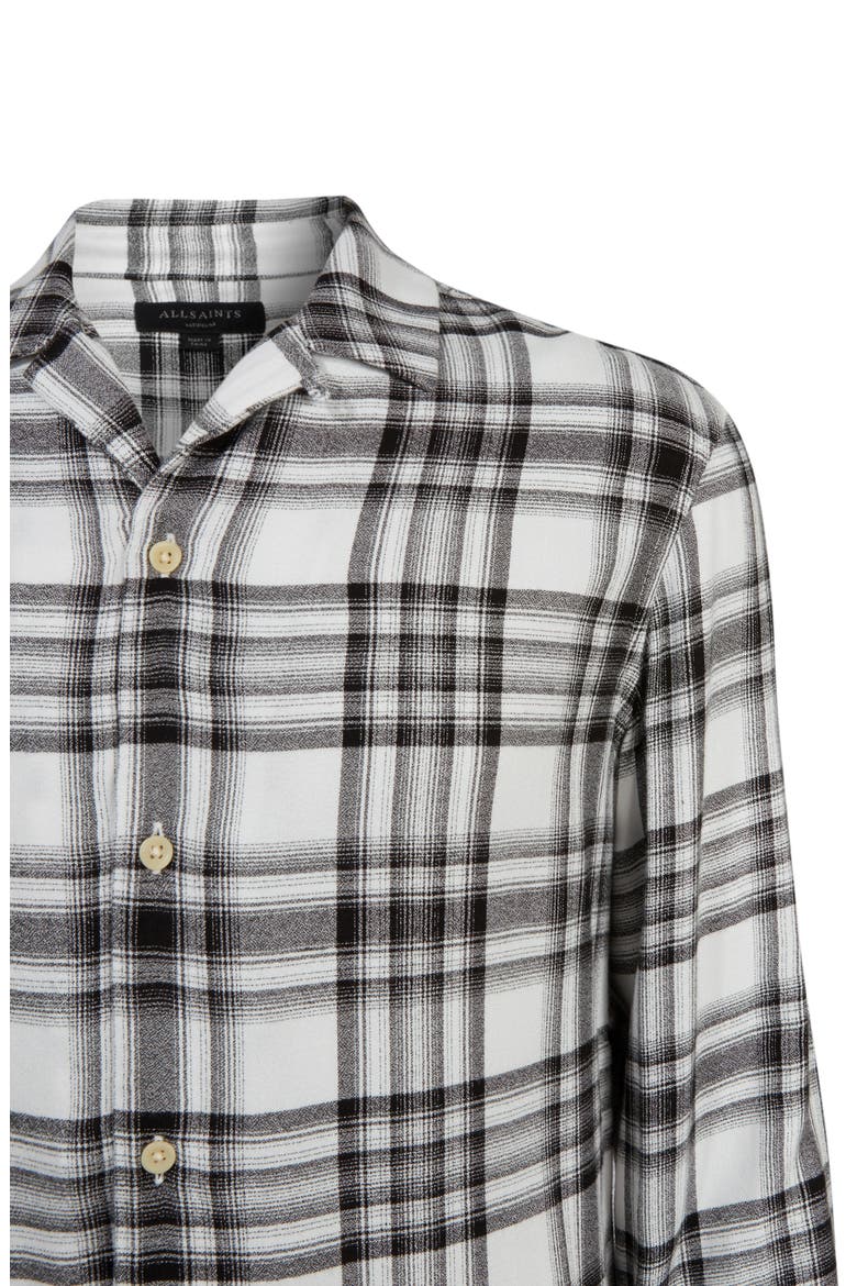 Easton Plaid Button-Up Shirt, Alternate, color, WHITE/ BLACK
