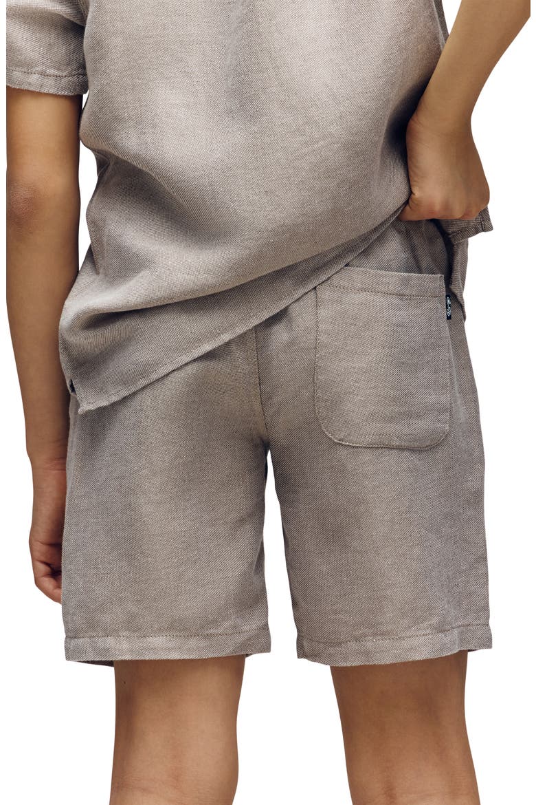 Kids' Windcrest Linen & Cotton Blend Shorts, Alternate, color, JUTE