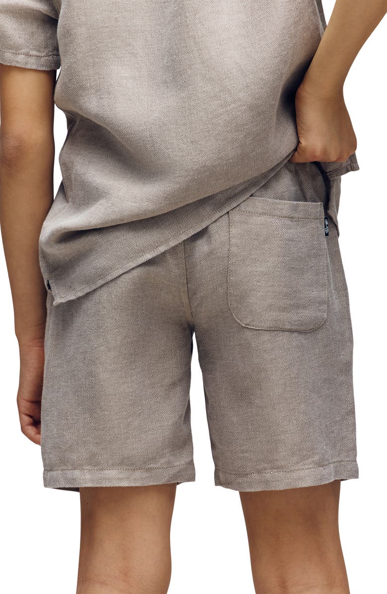 Psycho Bunny Kids' Windcrest Linen & Cotton Blend Shorts, Alternate, color, Jute