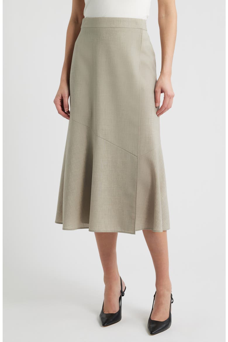Vuleran Virgin Wool Skirt, Main, color, PUMICE