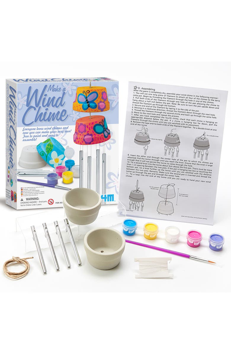4M Make A Wind Chime Craft Kit, Alternate, color, Multicolored