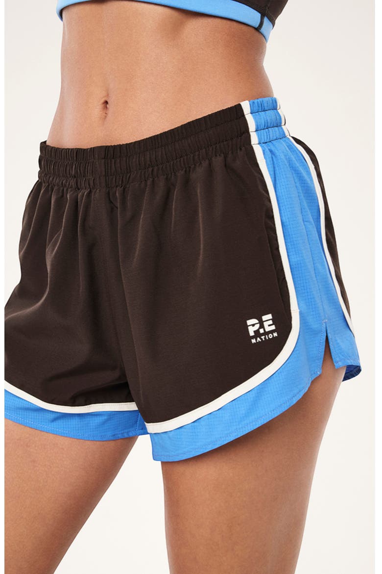 Stride Shorts, Alternate, color, COFFEE/ MARINA