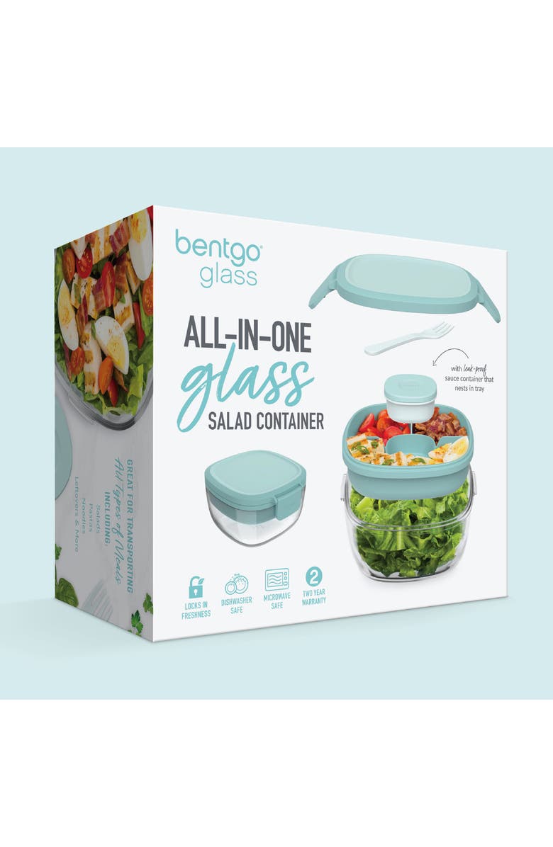 BENTGO All-in-One Glass Salad Container, Alternate, color, Seaglass