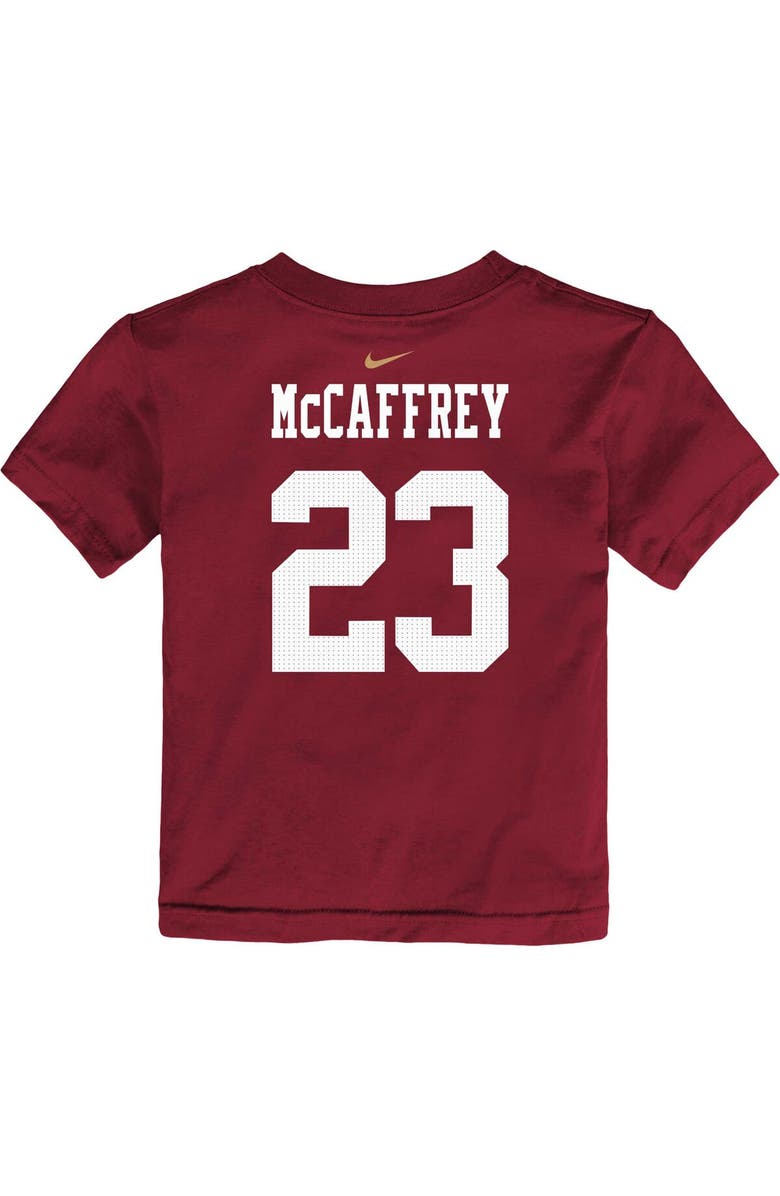 Nike Toddler Nike Christian McCaffrey Scarlet San Francisco 49ers Player Name & Number T-Shirt, Alternate, color, Scarlet