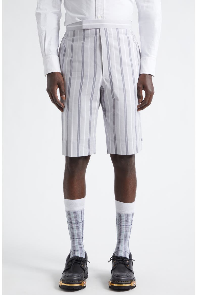 Fit 1 Stripe Backstrap Shorts, Main, color, MEDIUM GREY