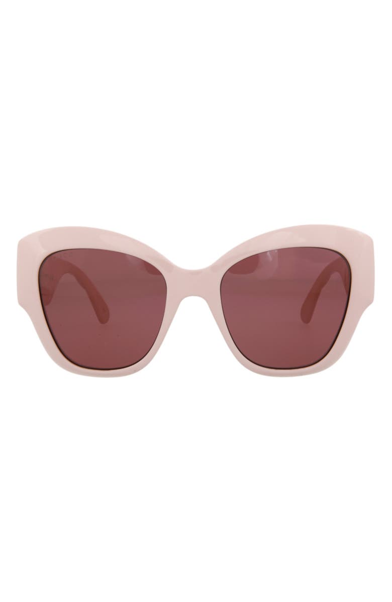 Gucci 53mm Butterfly Sunglasses, Main, color, Pink Pink Violet