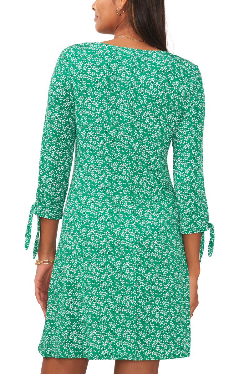 Chaus Floral Print Swing Dress, Alternate, color, Luxe Green