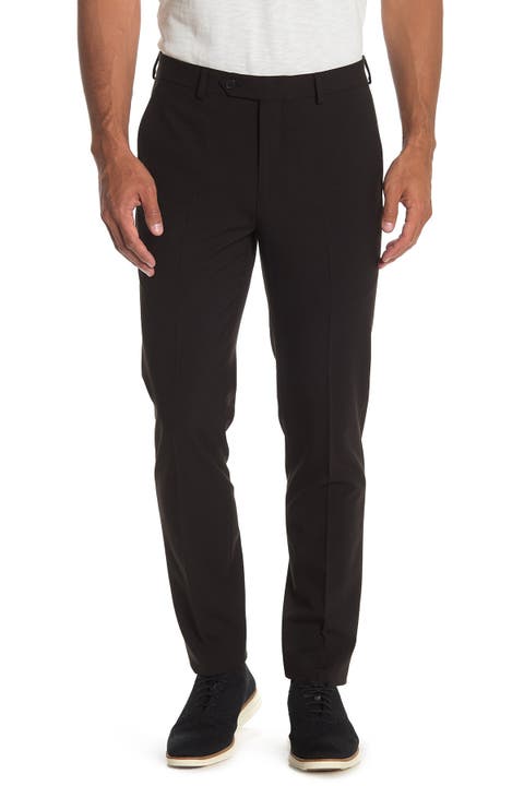 Black Solid Skinny Tapered Trousers