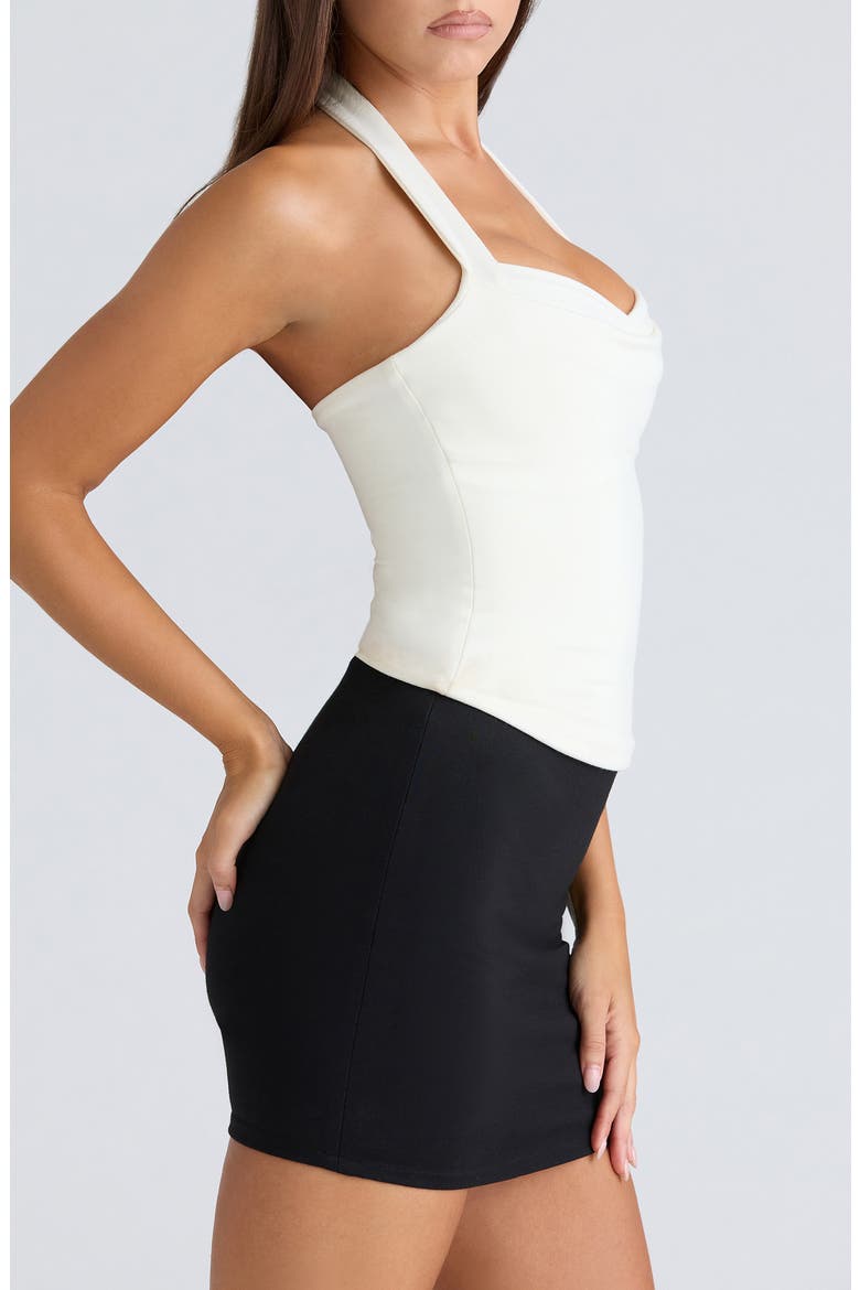 The Peekaboo Halter Corset Top, Alternate, color, IVORY