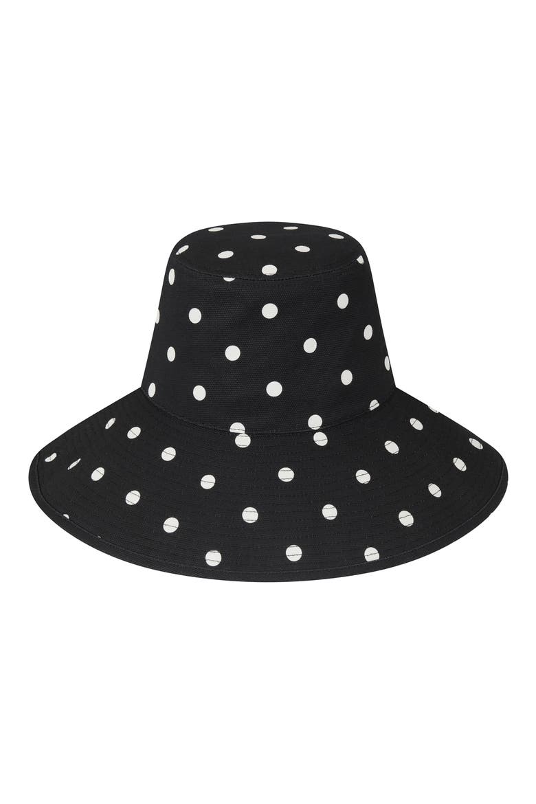 Holiday Cotton Canvas Bucket Hat, Main, color, BLACK